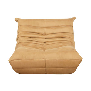 English Elm Luxury plush tufted floor chair with microfiber pleats, wide comfy seat, non-slip base for lounging Yellow 32.5 L x 39 W x 27 H B011P300060