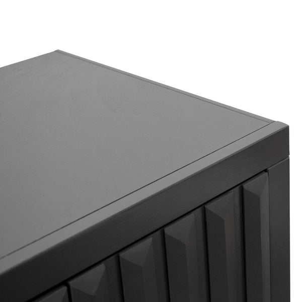 English Elm Radiance 75 Inch Tv Stand For 85" Tvs - Fully Assembled, Modern Black Console With Storage Solutions B108P345206-GIGA