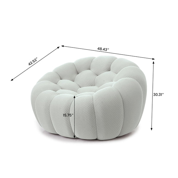 English Elm Bubble Modular Armless Sofa Seat In Light-Grey - Cozy, Versatile Design For Stylish Living Spaces B341P320913