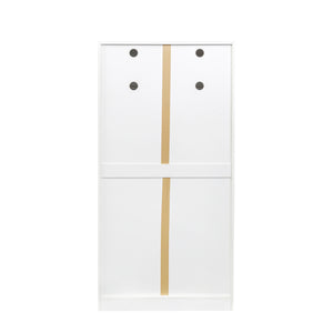 English Elm 62.99In Kitchen Pantry Cabinet - Stylish White Buffet With Multi-Level Shelves For Any Room Storage W331S00152