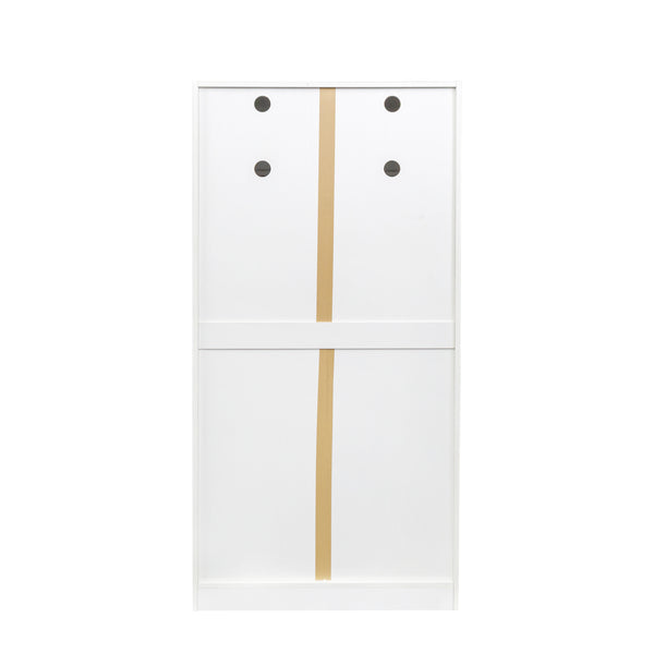 English Elm 62.99In Kitchen Pantry Cabinet - Stylish White Buffet With Multi-Level Shelves For Any Room Storage W331S00152