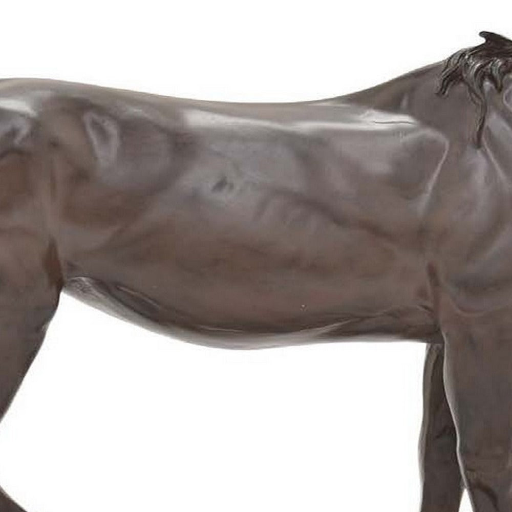 English Elm Refi Brown Resin Horse Sculpture Rustic Farmhouse Decor for Shelf or Mantel B056P416871