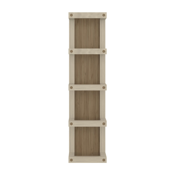 English Elm Chidester Five Shelf Towel Tower Natural Oak Finish Freestanding Bathroom Organizer B097P407601