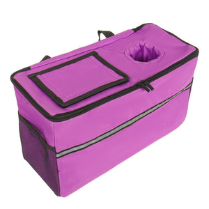English Elm 3-in-1 Convertible Folding Wagon with 500lb Steel Frame and All-terrain Swivel Wheels Purple W2932P390459