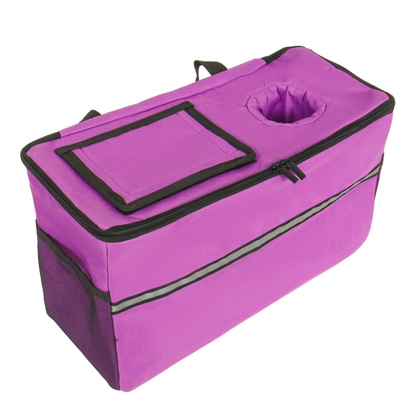 English Elm 3-in-1 Convertible Folding Wagon with 500lb Steel Frame and All-terrain Swivel Wheels Purple W2932P390459