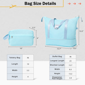 English Elm 2 Piece Abs Hard Shell Spinner Luggage Set with Tsa Lock Expandable Suitcases Light Blue N732P198745N