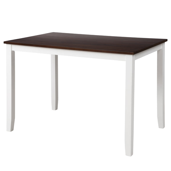 English Elm Topmax Five Piece X-back Dining Set with Solid Wood Legs and Acacia Veneer Top N717S000088K