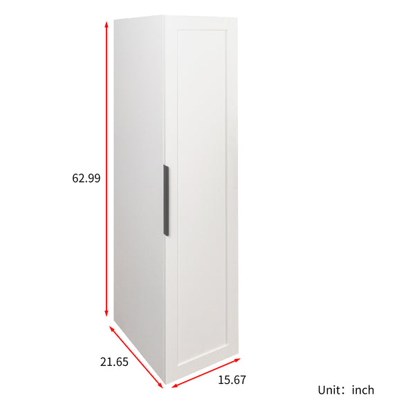 English Elm Kitchen Pantry Cabinet Freestanding Melamine Storage with Shelves for Dining Room White W331P435940
