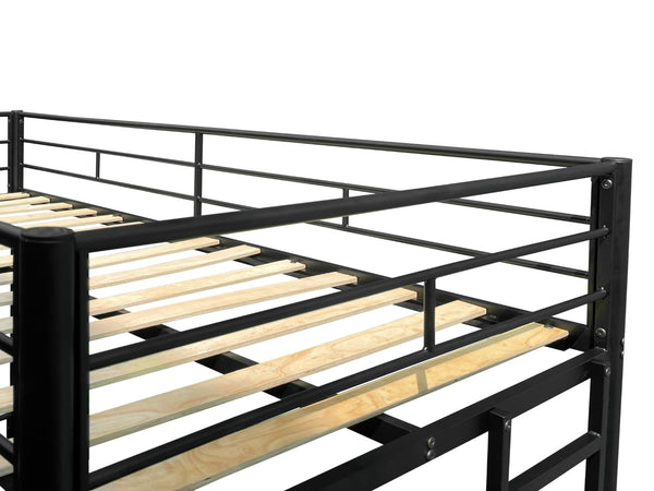 English Elm Twin Over Twin Bunk Bed – Space-Saving, Convertible Design With Sturdy Metal Frame And Guardrails W427P190044-GIGA