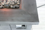 English Elm Fiber Reinforced Concrete Propane/Natural Gas Fire Pit Table