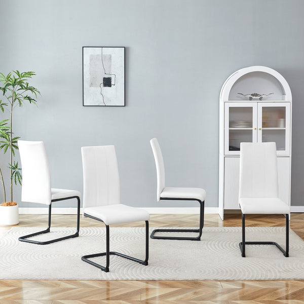 English Elm A Set of 2 Glam Faux Alligator Pvc Barstools with Crystal Buckle Detail Black,White W1512P491834