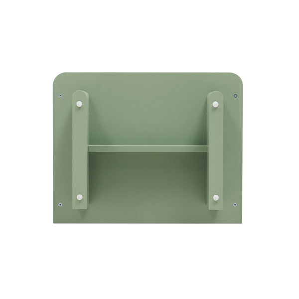 English Elm Ella Modern 20" Nightstand with Sled Legs, Open Shelf & Handle-Free Drawer — Sleek Safe Design Sage Green B365P398161