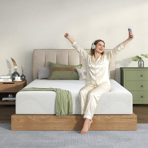 English Elm Twin 12 Inch Green Tea Gel Memory Foam Mattress Certipur Certified Cooling Support W2889P433213