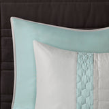 510 Design Tinsley Transitional 8 Piece Comforter Set 5DS10-0054 Seafoam/Grey