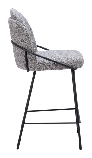 Zuo Modern Jambi Counter Stool Set Of 2 - Luxurious Teddy Fabric With Modern Glamour For Stylish Interiors Multicolor 100% Polyester,Plywood,Steel 109966-zuo-modern