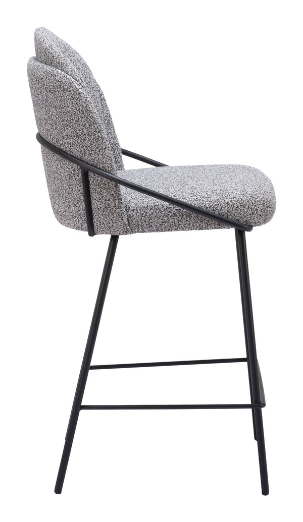 Zuo Modern Jambi Counter Stool Set Of 2 - Luxurious Teddy Fabric With Modern Glamour For Stylish Interiors Multicolor 100% Polyester,Plywood,Steel 109966-zuo-modern