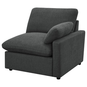 English Elm Hollander Five Piece Modular Sectional with Triple Power Recliners in Plush Grey Fabric B062S01782