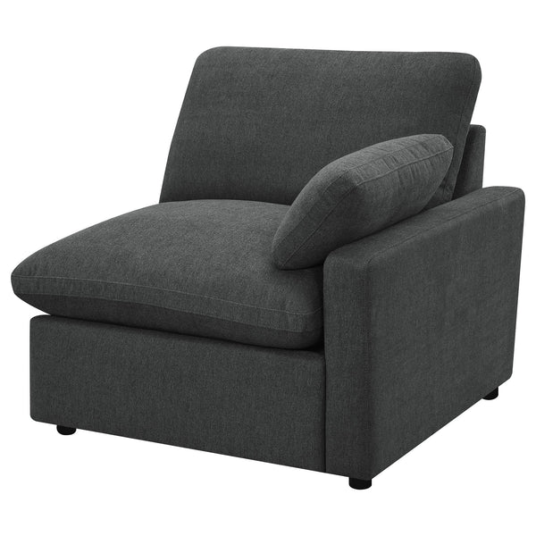 English Elm Hollander Five Piece Modular Sectional with Triple Power Recliners in Plush Grey Fabric B062S01782