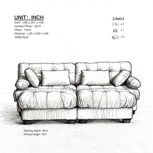 English Elm U Shaped Modular Sectional Sofa Flannelette Cloud Couch Deep Seat Plush Living Room Pink W2120S00028