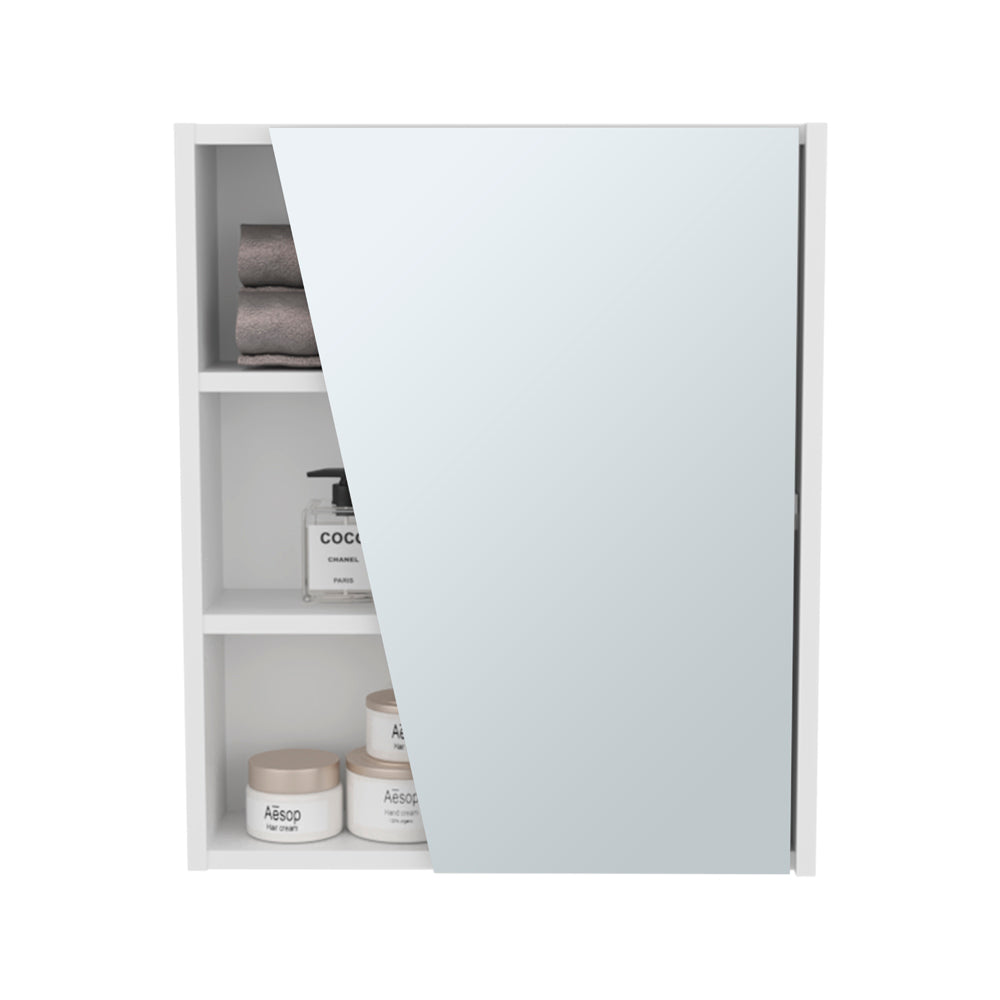 English Elm Wolcott Mirrored Medicine Cabinet for Bathroom – White Engineered Wood, Sleek Modern Design, Sturdy 28.35x22.05x5" B092P315582
