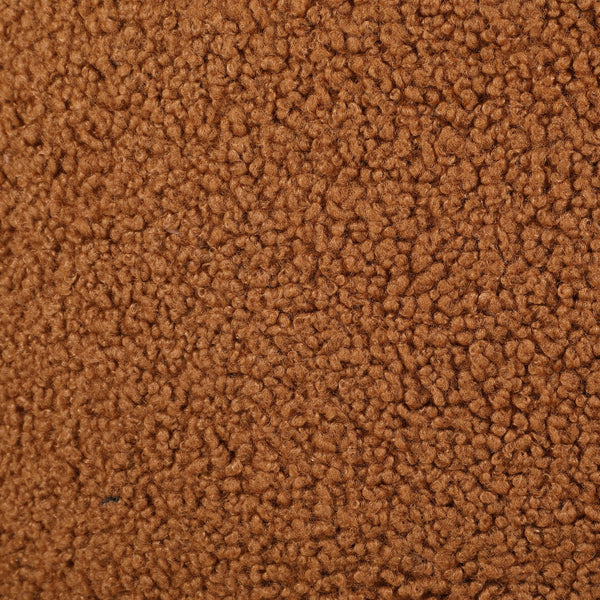 English Elm Modern Boucle Upholstered Barrel Accent Chair with Plush Round Seat, Slim Back & Natural Wood Legs Orange 30.51 L x 30.51 W x 30.1 H B011P308570