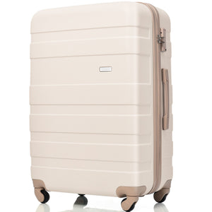 English Elm Luggage Four Piece Abs Hard Shell Set with Spinner Wheels Tsa Lock Travel Ready N726P218511R
