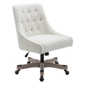 OSP Home Furnishings Tindal Office Chair White Boucle