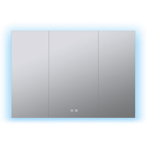 English Elm Corsica Triple Door Led Medicine Cabinet with Defogger Aluminum Frame Bathroom Mirror B2731P477803