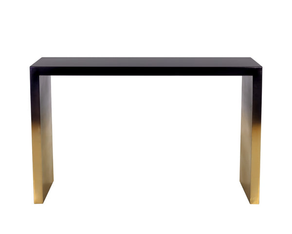 Sunpan MONARO Modern Console Table - Lacquered Stainless Steel with Unique Ombre Finish for Any Space 109405