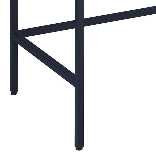 English Elm Natural Rustic Black Writing Desk with 2 Smooth Glide Drawers, 42.5" Wide Workspace for Home Office Productivity B062P184551