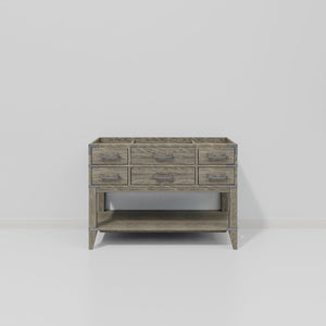 English Elm Grey Oak Single-Sink Vanity 48" W With Soft-Close Drawers & Modern Design For Effortless Storage B2731P260224