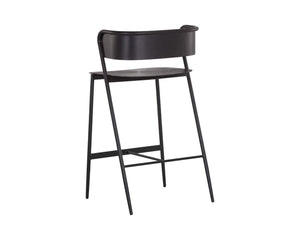 Sunpan KEANU Counter Stool - Handcrafted Gunmetal Design with Starburst Seat for Modern Spaces & Style 107640