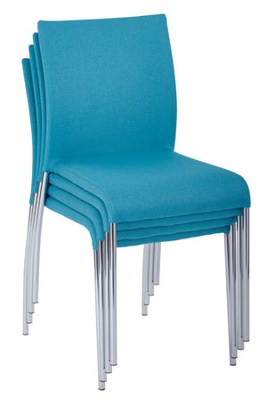 OSP Home Furnishings Conway Stacking Chair Aqua