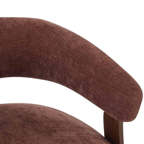 English Elm Christopher Knight Home® - accent Arm Chair with Bent Wood Legs and Plush Upholstery, Modern Minimalist Comfort & Stability Coral,Walnut 29 L x 27.75 W x 21 H N776P368458R