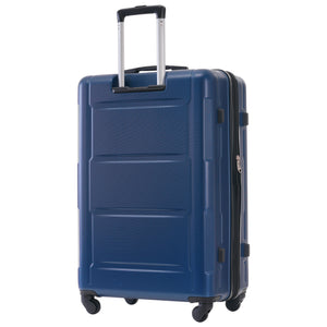 English Elm 2 Piece Abs Hard Shell Spinner Luggage Set with Tsa Lock Expandable Suitcases Blue N732P198745C