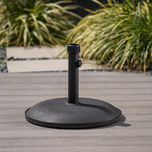 English Elm Christopher Knight Home® - UM-HOLDER concrete umbrella base 33 lbs for up to 5 ft umbrellas, durable iron support, stable outdoor anchor Black 54757.00