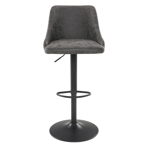 OSP Home Furnishings Sylmar Height Adjustable Stool Charcoal