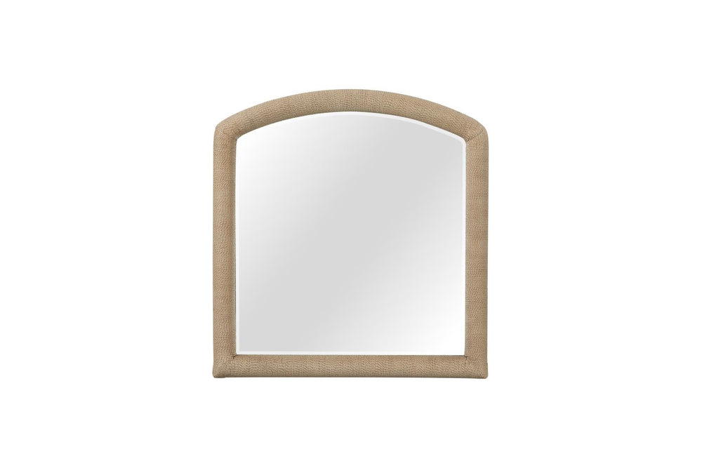 English Elm Arch Arch Rope Detailed Mirror Toffee Beige – Rope-Wrapped Arched Frame, Textured Coastal Finish, Versatile Décor Accent B2699P373680