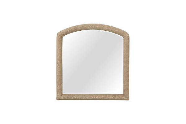 English Elm Arch Arch Rope Detailed Mirror Toffee Beige – Rope-Wrapped Arched Frame, Textured Coastal Finish, Versatile Décor Accent B2699P373680