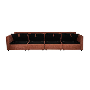 English Elm Yr2169or-ot,foot Pu Upholstered Ottoman with Solid Wood Legs and Polished Hardware Accents Brown W308P247760