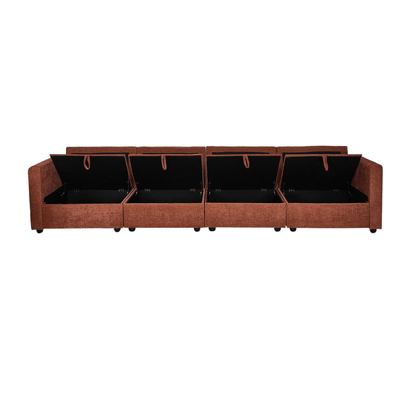 English Elm Yr2169or-ot,foot Pu Upholstered Ottoman with Solid Wood Legs and Polished Hardware Accents Brown W308P247760