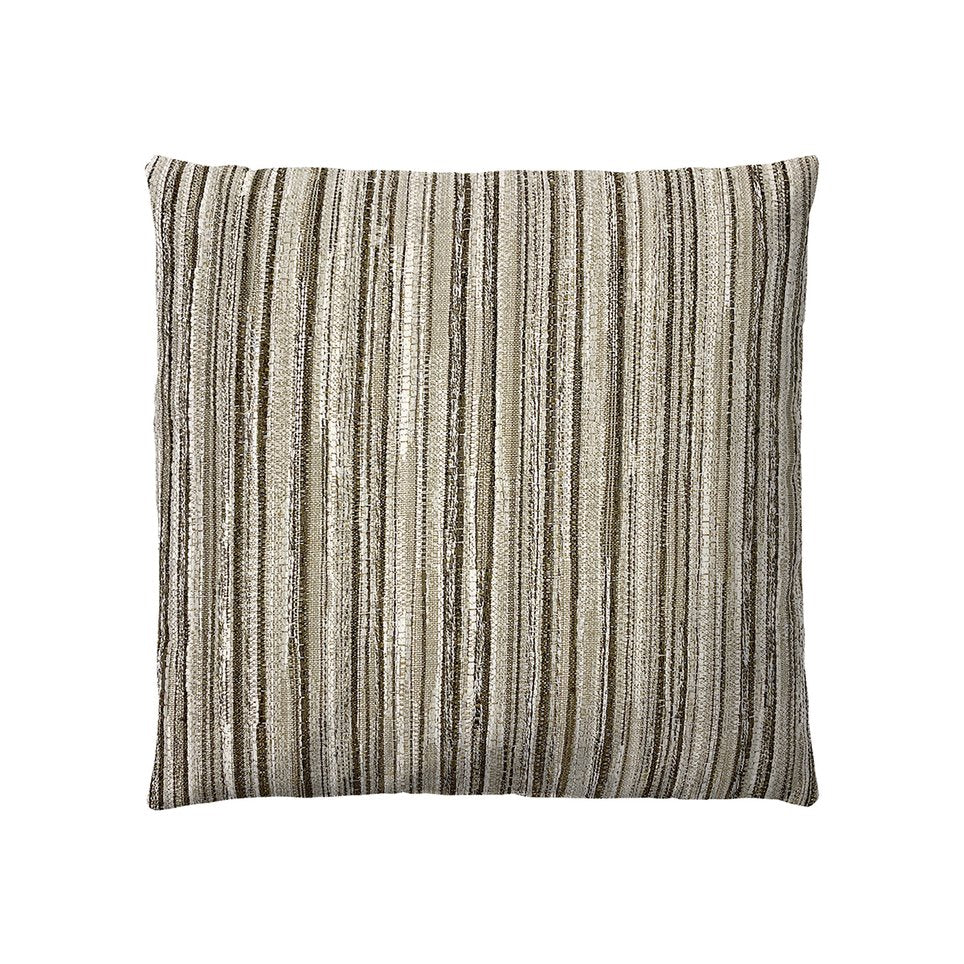 JLA Home Chapel Hill - Square Monte Stripe Accent Pillow 20x20 — Neutral Multi-Stripe, Removable Cover, Plush Feather-Poly Fill CH30-0031