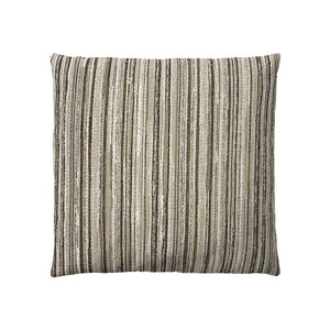 JLA Home Chapel Hill - Square Monte Stripe Accent Pillow 20x20 — Neutral Multi-Stripe, Removable Cover, Plush Feather-Poly Fill CH30-0031