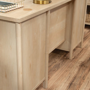 English Elm Computer Desk - Compact Brown Design With Storage Drawers For Home Office Or Study Space Solutions B356P402785
