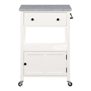 OSP Home Furnishings Fairfax Kitchen Cart White White