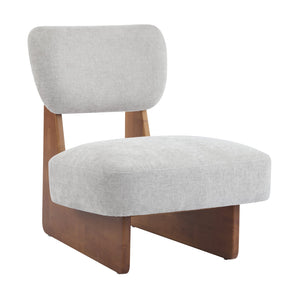 English Elm [set of 2] Beige Polyester Barrel Lounge Chairs with Black Wood Base for Living Room Grey,Walnut N767P373046L