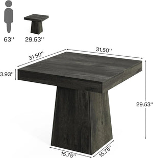 English Elm Stylish Round Coffee Table with Engineered Wood Top and Open Metal Base for Living Rooms T3971P452599