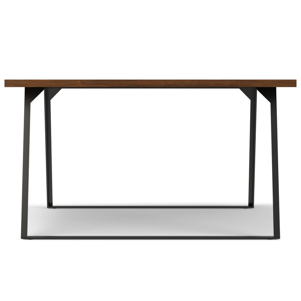 English Elm Lowry Square Dining Table - Handcrafted Walnut & Metal Centerpiece For Modern Dining Spaces, 8 Seats B136P266905