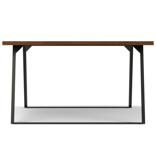English Elm Lowry Square Dining Table - Handcrafted Walnut & Metal Centerpiece For Modern Dining Spaces, 8 Seats B136P266905