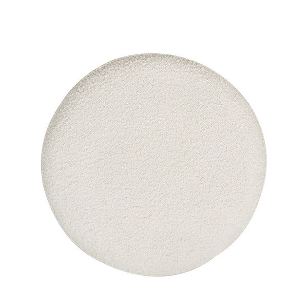 English Elm Jennifer Taylor Home - Fuji Oversized Round Storage Ottoman with Bouclé Upholstery, Kiln-Dried Birch Frame & Hidden Compartment White B2719P238418